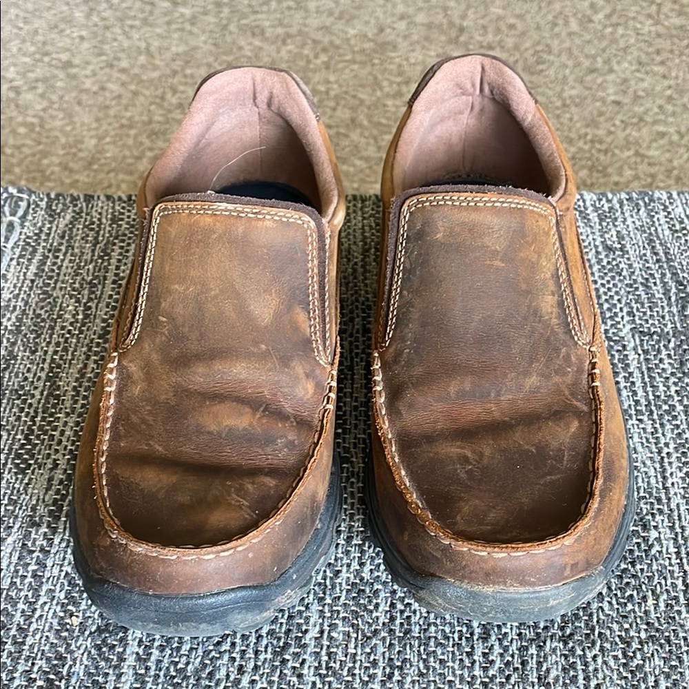 Skechers Men's Distressed Brown Slip-On Loafers